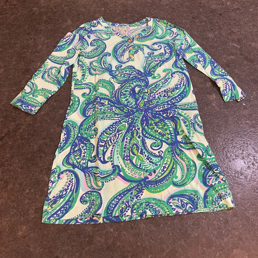 Girls (L) 8-10, Lilly Pulitzer Blue Paisley Dress